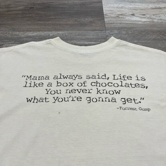 Vintage 1998 Bubba Gump Shrimp Co Chicago White Men L Forrest Gump Movie Tee - Picture 9 of 10